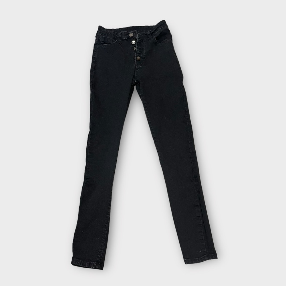 Konmi size medium high waisted skinny jegging. Black.